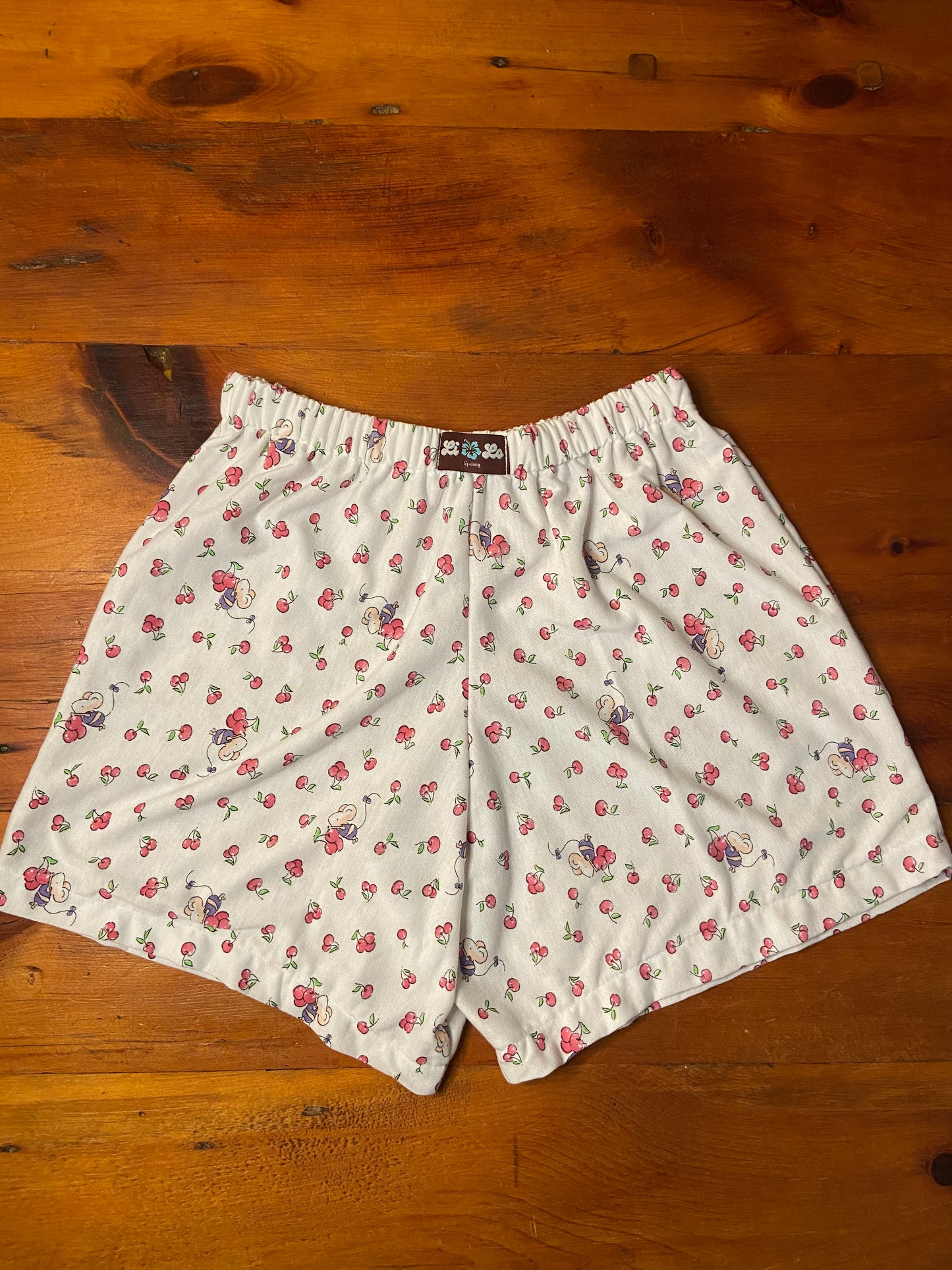 Mice and cherries high waisted lounge shorts